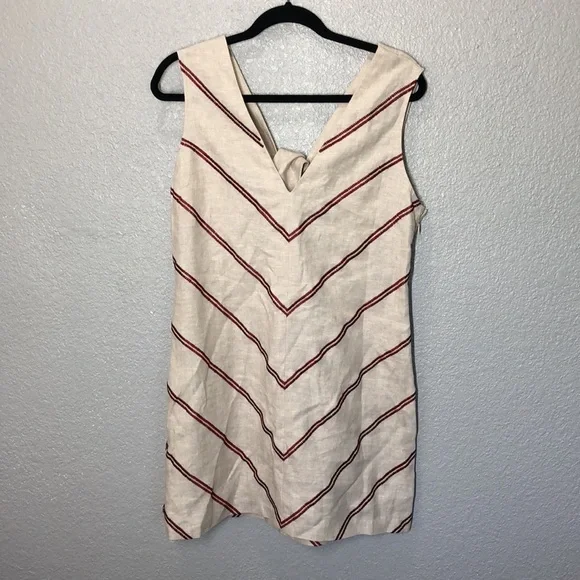 NWT Sachin + Babi Poppy Linen Oatmeal Shift Dress - Picture 3 of 8